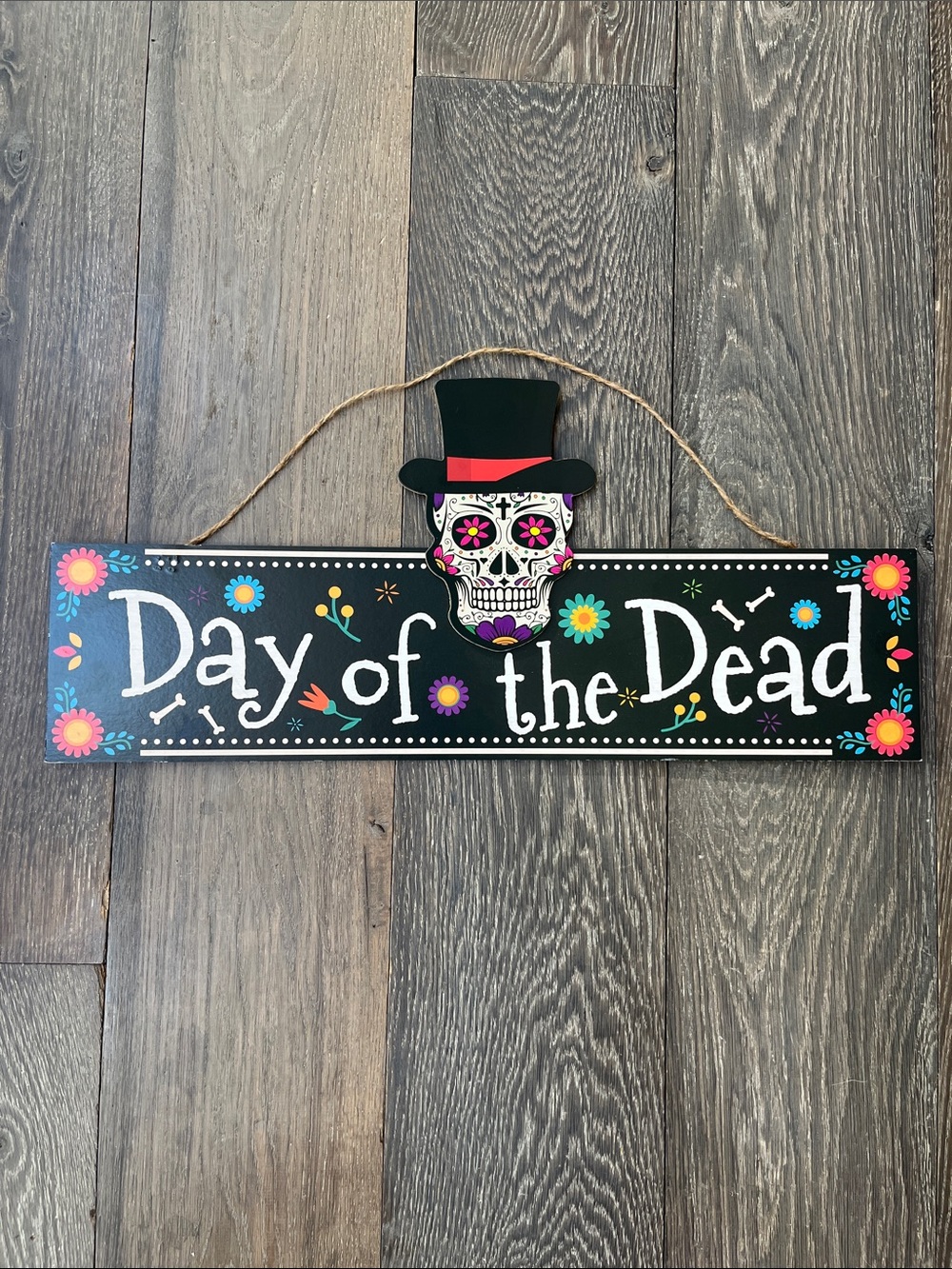Large Day of the Dead Sign Decoration Sugar Skull Holiday Home Party Unique Rare